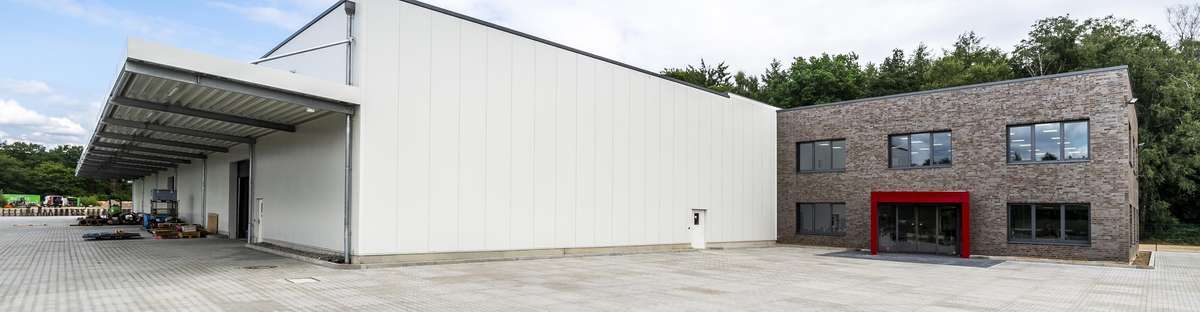 View of ROSEN's hydrogen testing building from the outside.