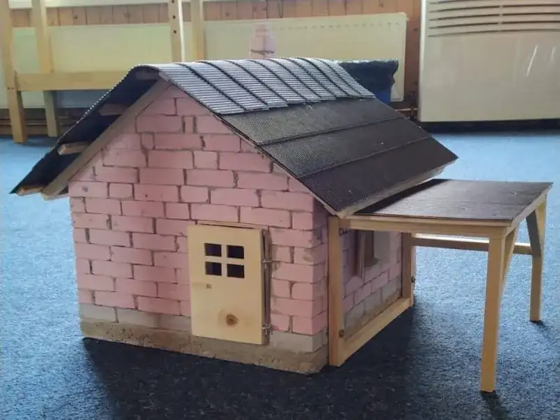 A miniature house.