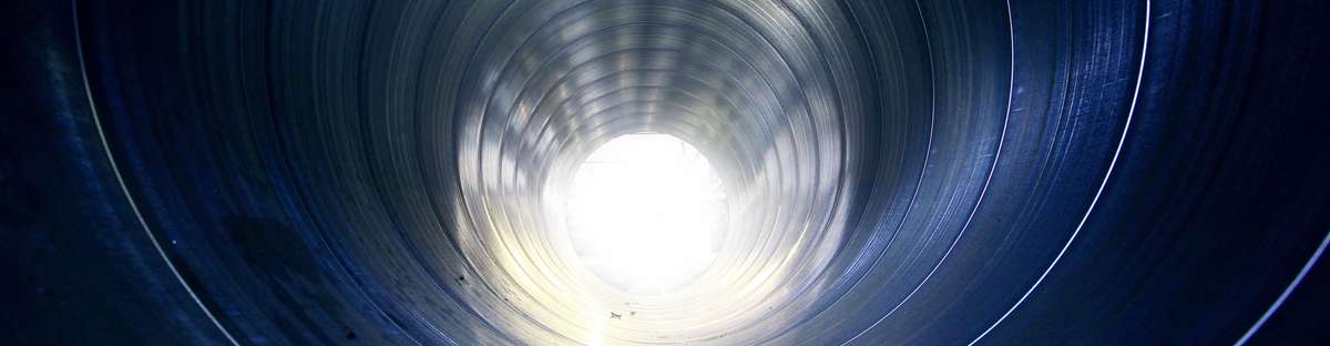 View of inside a pipeline.