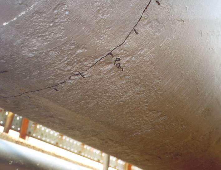 Picture of pipeline with external general corrosion anomaly