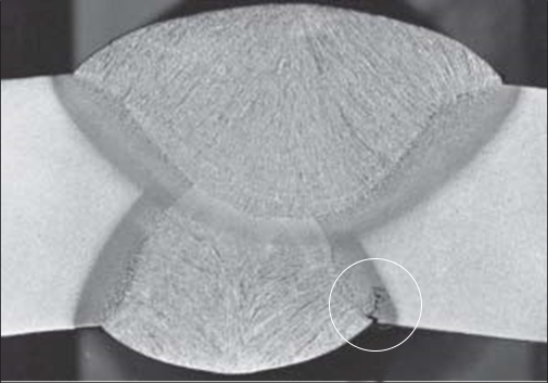 Picture of a toe crack.