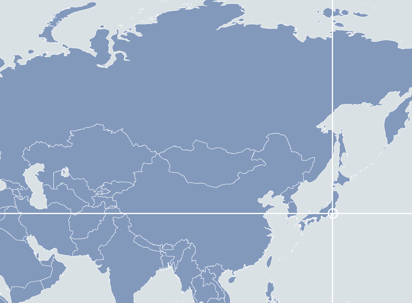 Section of world map to show the location of the loading line.