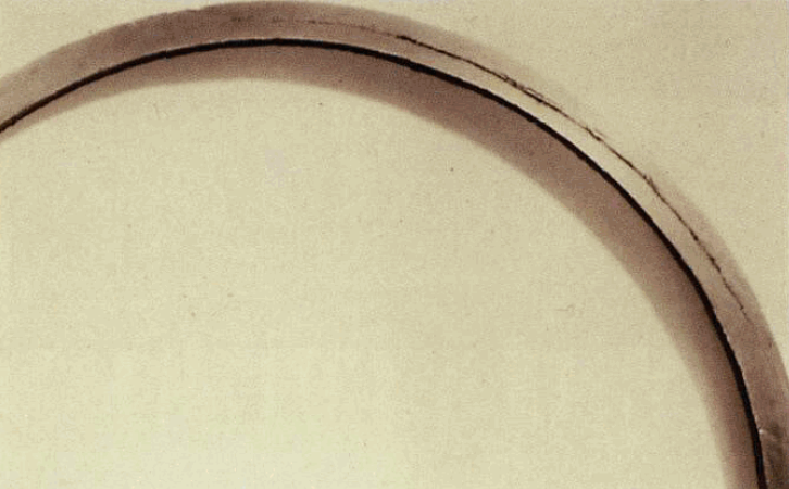 Lamination defect in pipeline material.