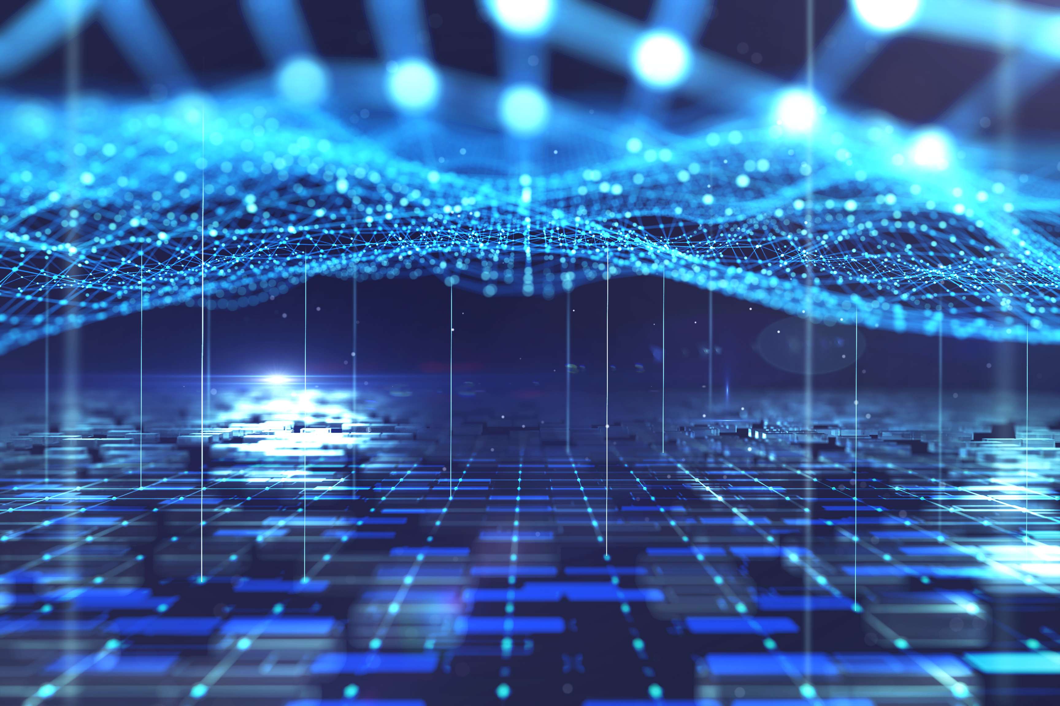 Abstract extreme close-up image of data connections.