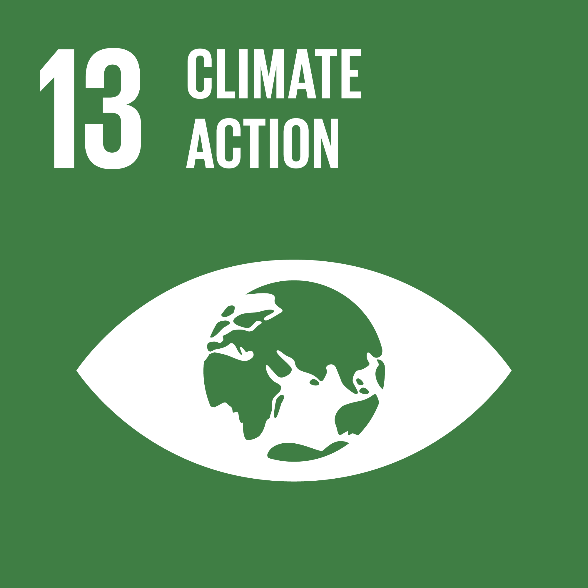 Icon of UN Social Development Goal (SDG) - Climate Action