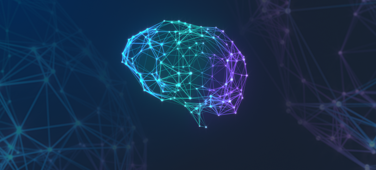 Ilustración de un cerebro formada por líneas y puntos que simbolizan las conexiones neuronales. Alrededor del cerebro hay una red de líneas y nodos interconectados, que simbolizan un complejo sistema de comunicación o de datos.