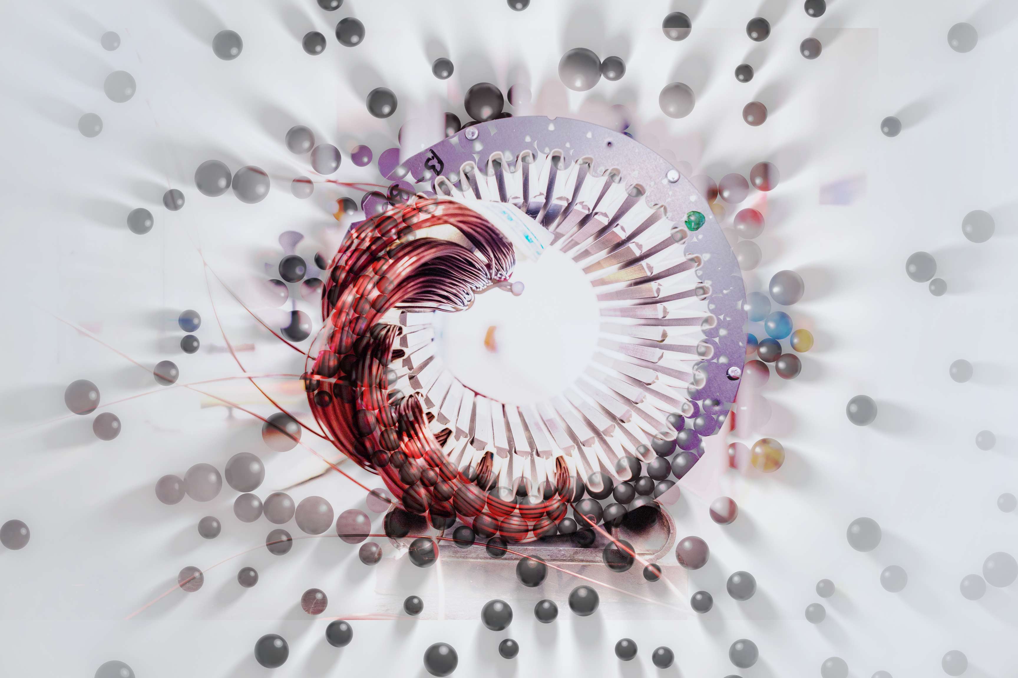 Schematic representation of a tool that dissolves into many marbles.