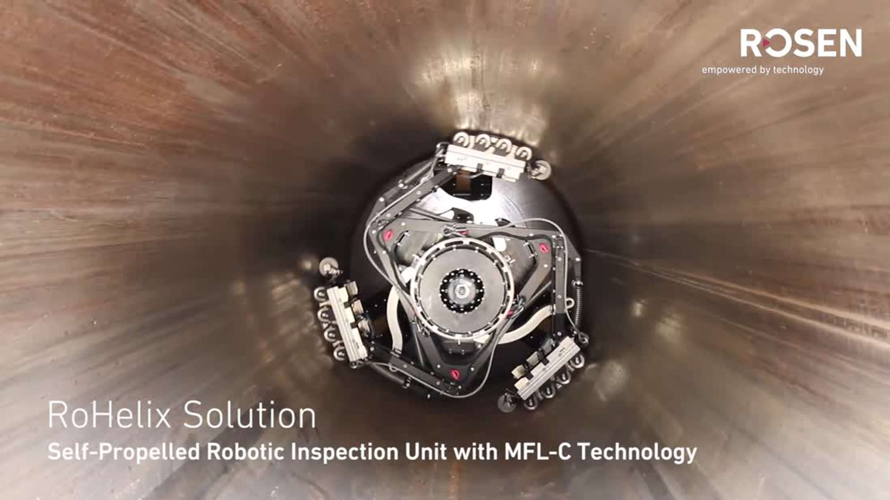 ROHELIX Solution - Self-Propelled Robotic Inspection Unit with MFL-C Technology