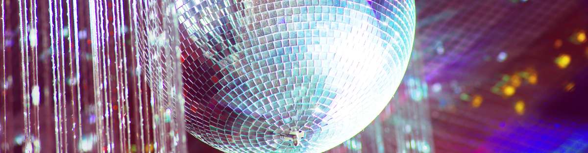 Disco ball with radiator lights from the 1970s.