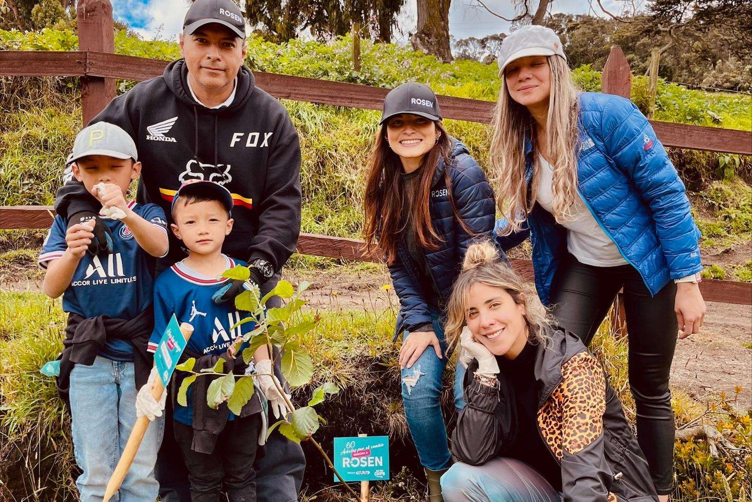 Tree planting by ROSEN Colombia - Alliance Harvard University