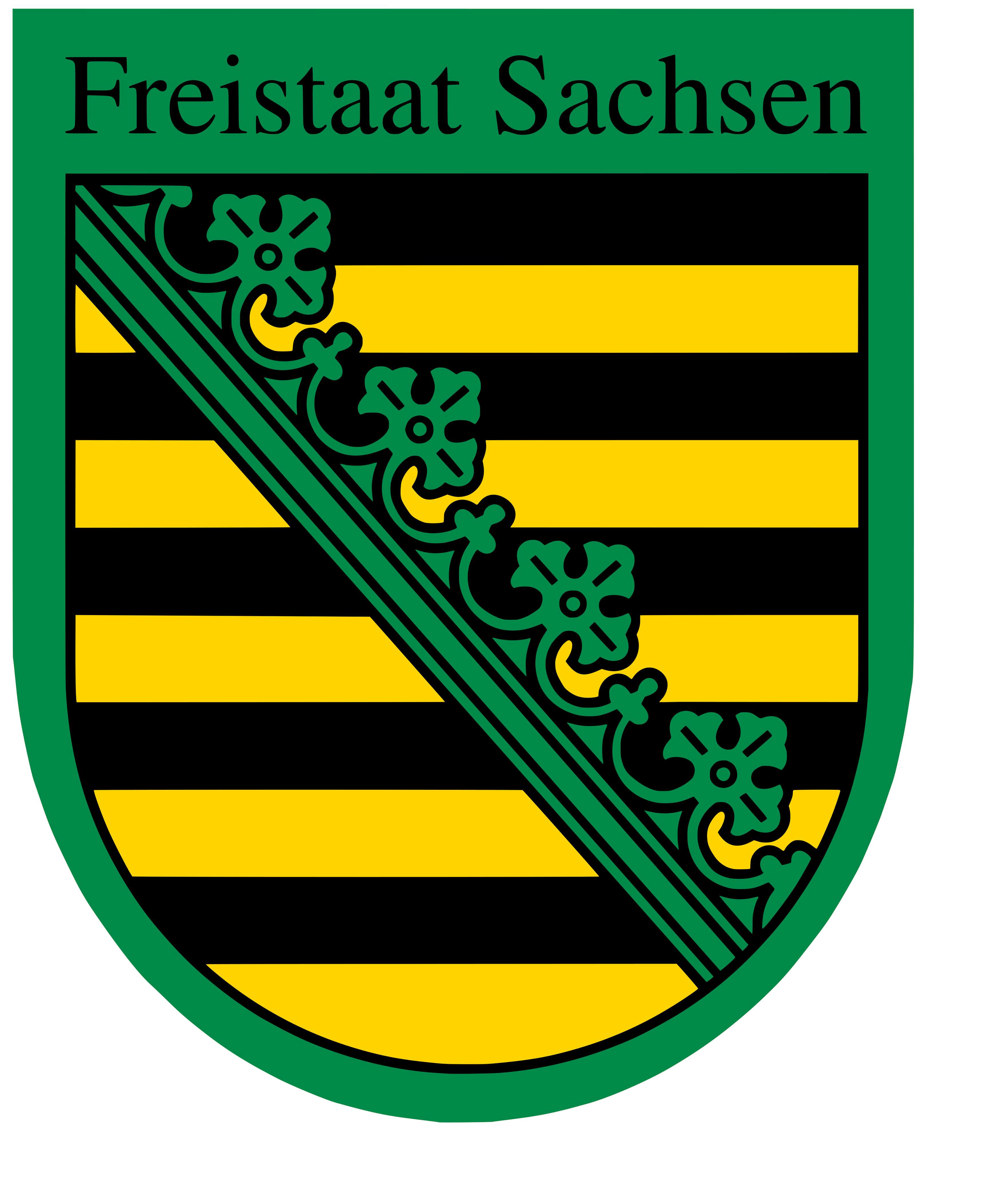 Landessignet des Freistaates Sachsen von 2005.