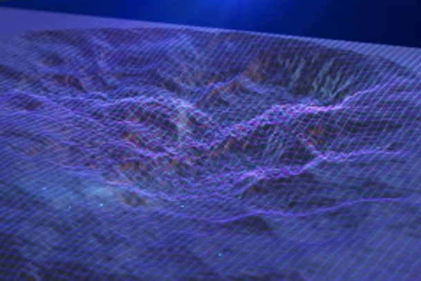 This image shows an example of a 3D metal loss picture generation by MFL Data Fusion.