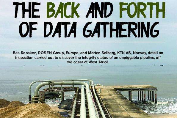World Pipelines article about the inspection of an unpiggable pipeline that runs from an onshore tank facility towards the sea.