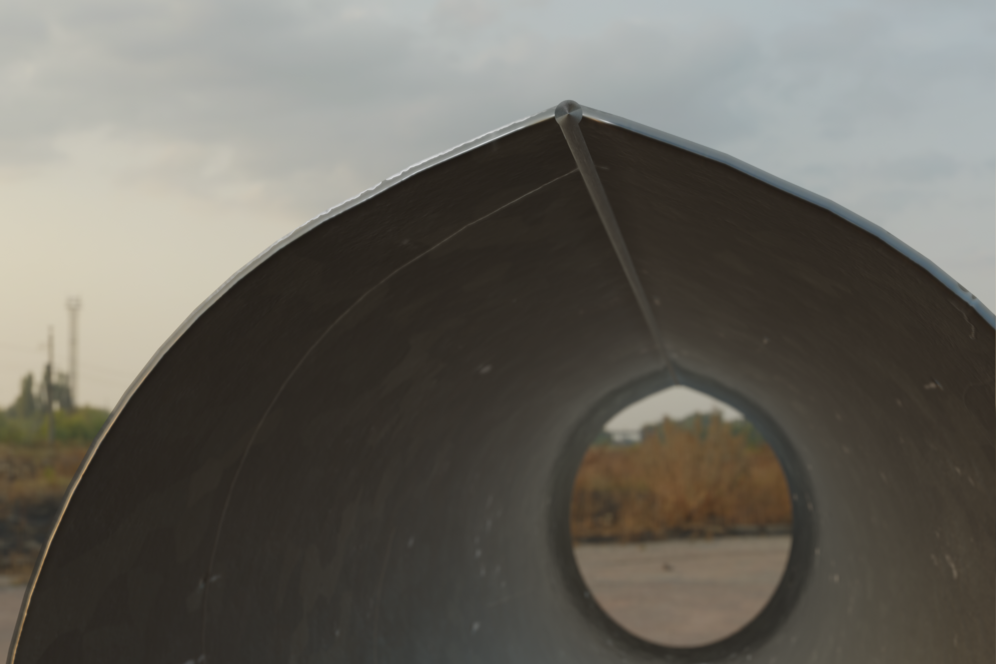 Illustration of how roof topping on a pipeline can look like.