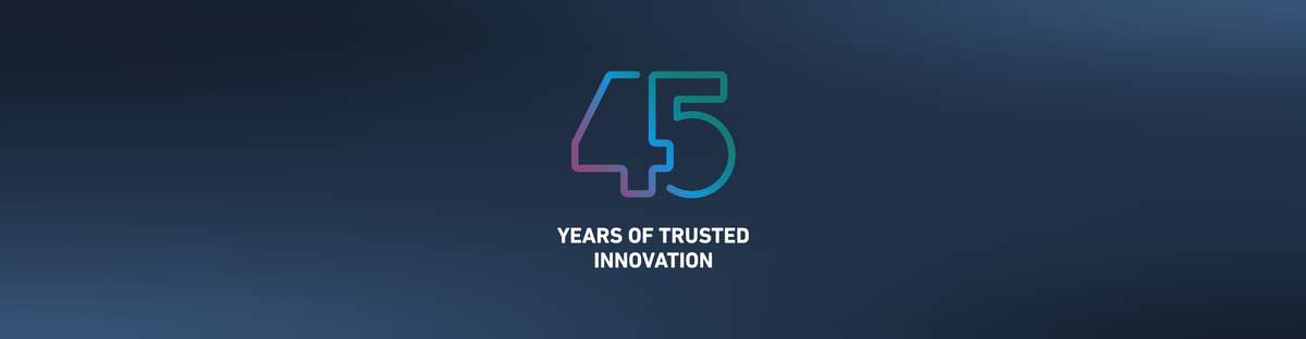 45‑years anniversary web banner by the ROSEN Group in 3456×900 px format.