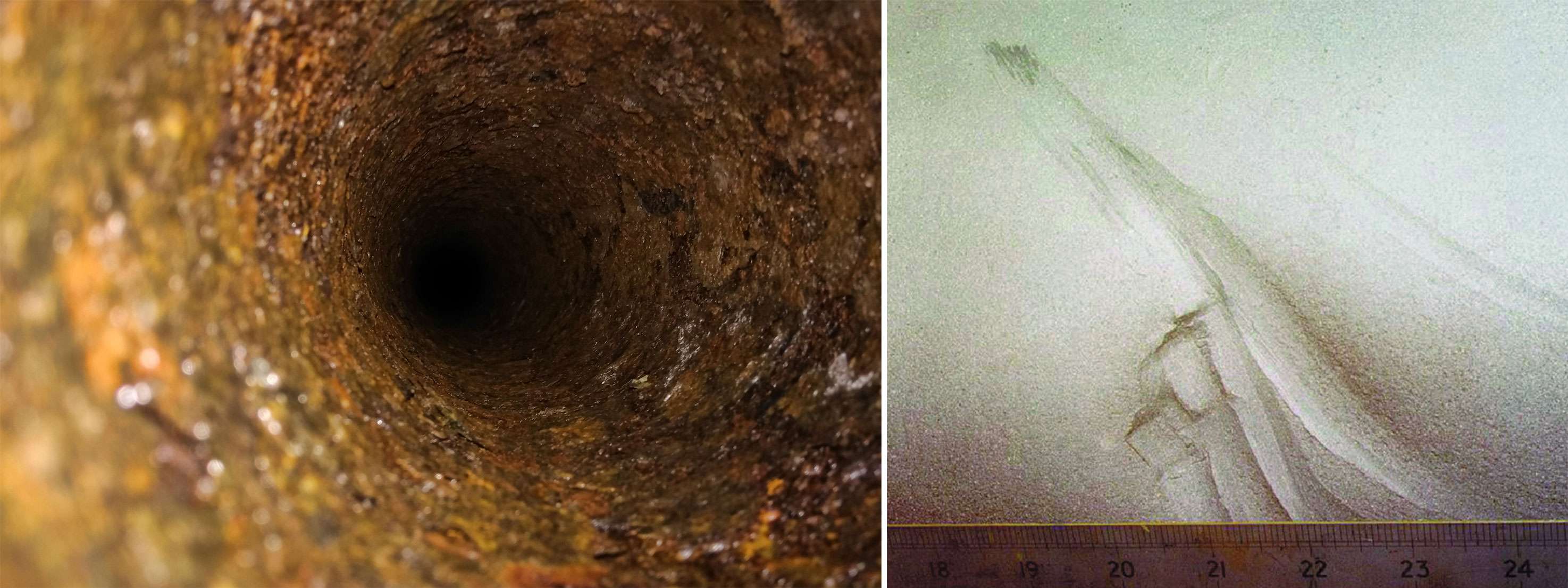 Picture collage of anomalies that can also possibly cause metal loss.