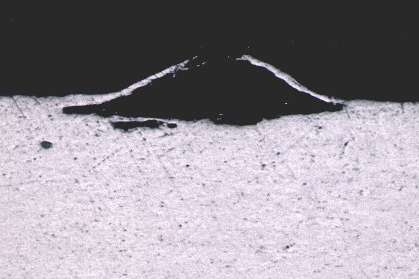 Picture of a blister in the pipeline material.