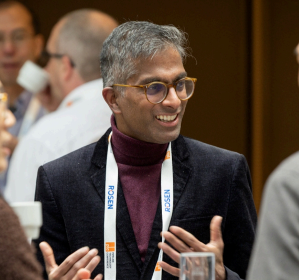 This image shows an portrait of Daniel Sandana at the PTC 2026 in Berlin.