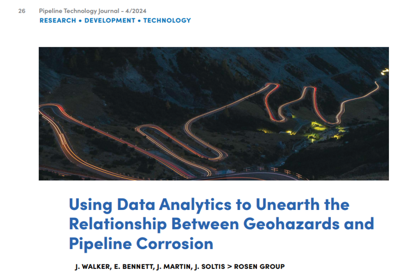 Article in the Pipeline Technology Journal's November edition providing insights into the complex interplay of gehohazards, bending strain, and corrosion and suggesting a shift towards a holistic, automated, machine learning-assisted approach for pipeline integrity.