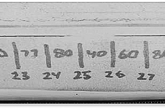 Picture of an axial crack in the pipeline material