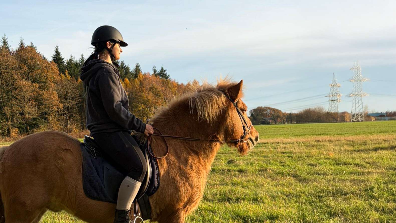 Picture of ROSEN employee Mariella Gutwin on her horse.