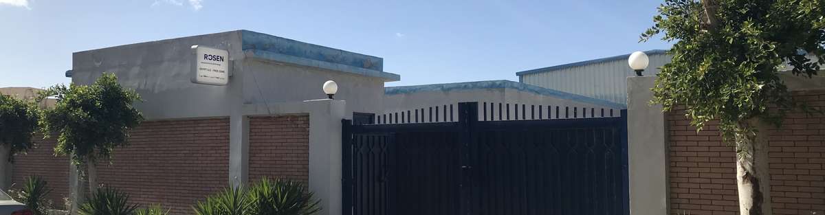 Vista frontal del emplazamiento de ROSEN en Egipto.