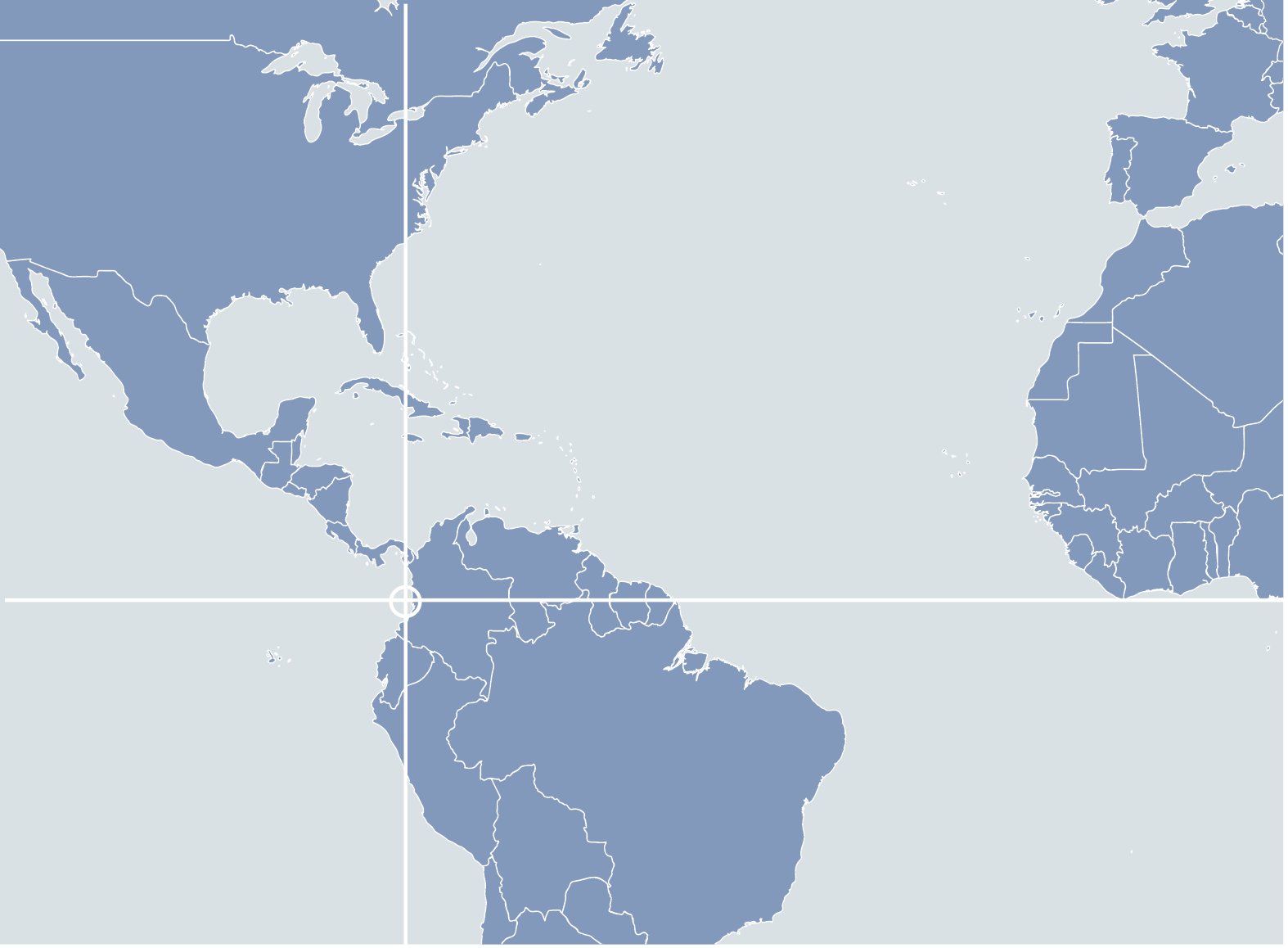 Section of world map to show the location of the loading line.