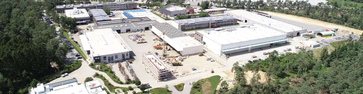 Aerial view of the ROSEN facilities in Lingen in the year 2020.
