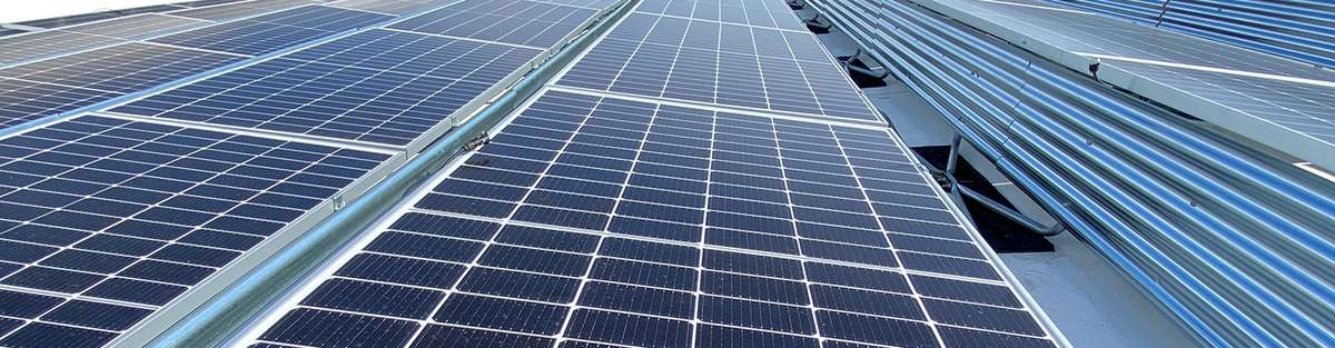 Solar modules on roof of ROSEN's Calgary office in Canada.
